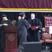 22Somerset site graduate Joseph Phillippi accepts his diploma from Dr. Kraska, C