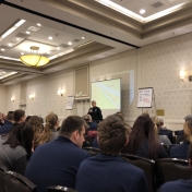 Keynote speaker Lt. Colonel Dave Grossman addressing the LAE 2019 National Confe