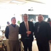 Mr. Stephen Kappeler, CJS Regional Campus Coordinator with Corbin Campus students Skyler Taylor and Russell McKay CJS Annual Dinner 3-11-2015