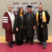 Spring 2019 EKU Corbin Campus Graduate Glenn Johnson with RC&S Coordinator Steph