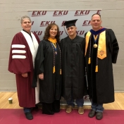 Spring 2019 EKU Manchester Campus Graduate Nick Alevras with RC&S Coordinator St