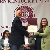 Bethany Metcalf and Dr. Lawson-Graduation Recognition Ceremony-Manchester