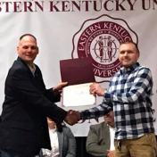 Donald Ealy and Dr. Lawson-Graduation Recognition Ceremony-Manchester