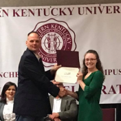 Tracey Hubbard and Dr. Lawson-Graduation Recognition Ceremony-Manchester